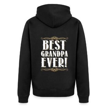 Grand-père grand-père - Veste à capuche bio Premium Unisexe - noir - Dos - Nico (187cm)