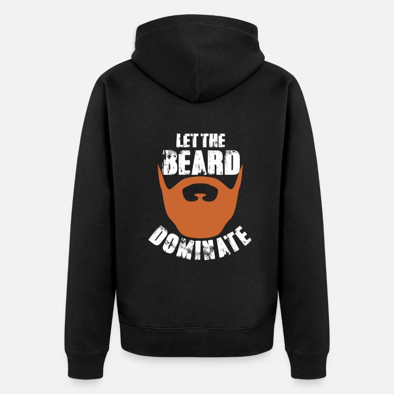 Hipster barbu barbu - Veste à capuche bio Premium Unisexe - noir