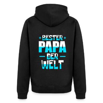 Meilleur papa du monde - Veste à capuche bio Premium Unisexe - noir - Dos - Nico (187cm)