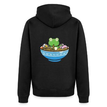 Ramen Frog Japon Kawaii - Veste à capuche bio Premium Unisexe - noir - Dos - Nico (187cm)