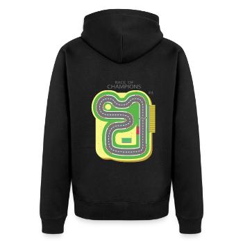 Play Mat Car Race Track, Race of Champions Kids 4 - Veste à capuche bio Premium Unisexe - noir - Dos - Nico (187cm)