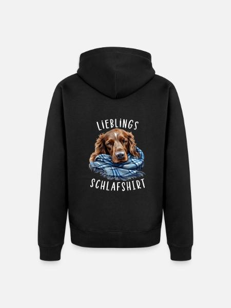 Lieblings Schlafshirt Irish Setter - Unisex Premium Bio Zip Hoodie - Schwarz