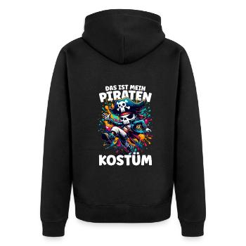 Costume de carnaval de pirate - Veste à capuche bio Premium Unisexe - noir - Dos - Nico (187cm)