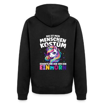 Déguisement Licorne Carnaval Carnaval Carnaval - Veste à capuche bio Premium Unisexe - noir - Dos - Nico (187cm)