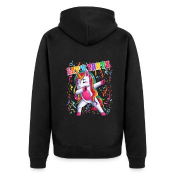 Déguisement Licorne Carnaval Carnaval Carnaval - Veste à capuche bio Premium Unisexe - noir - Dos - Nico (187cm)