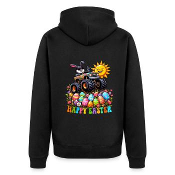 Monster Truck Boys Panier de Pâques lapin de Pâques Merry - Veste à capuche bio Premium Unisexe - noir - Dos - Nico (187cm)