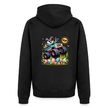 Monster Truck Boys Panier de Pâques lapin de Pâques Merry - Veste à capuche bio Premium Unisexe - noir - Dos - Nico (187cm)