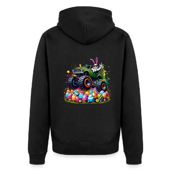 Monster Truck Boys Panier de Pâques lapin de Pâques Merry - Veste à capuche bio Premium Unisexe - noir - Dos - Nico (187cm)