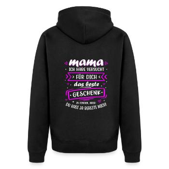 Le meilleur cadeau que je suis maman pour la fête des mères - Veste à capuche bio Premium Unisexe - noir - Dos - Nico (187cm)