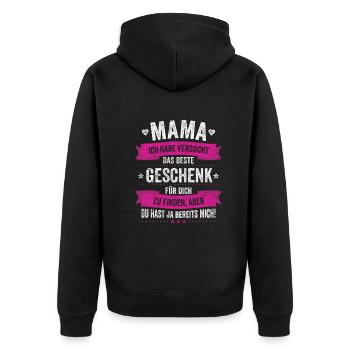 Le meilleur cadeau que je suis maman pour la fête des mères - Veste à capuche bio Premium Unisexe - noir - Dos - Nico (187cm)