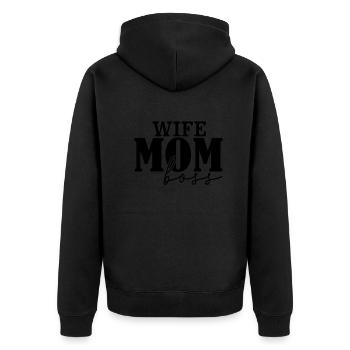 Femme Maman Maman Fête des mères Dire Maman - Veste à capuche bio Premium Unisexe - noir - Dos - Nico (187cm)