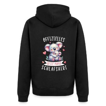 Official Best Mom Sleep Shirt Koala Bear Koala - Unisex Premium Organic Zip Hoodie - black - Back - Nico (187cm)