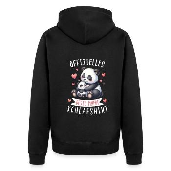 Chemise de sommeil officielle Best Mom Panda Bear Panda - Veste à capuche bio Premium Unisexe - noir - Dos - Nico (187cm)