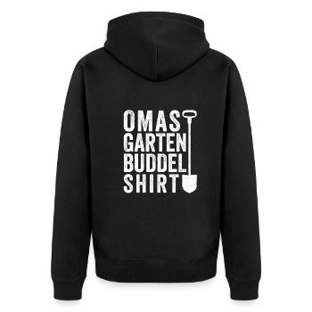 Jardin creuser chemise grand-mère passe-temps jardinier fête des mères - Veste à capuche bio Premium Unisexe - noir - Dos - Nico (187cm)