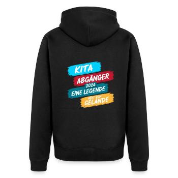 Daycare Leavers 2024 School Enrollment Schoolchild - Unisex Premium Organic Zip Hoodie - black - Back - Nico (187cm)