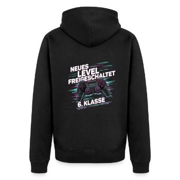 Garçons, Écolier, 6e année, Gamer, Gamer - Veste à capuche bio Premium Unisexe - noir - Dos - Nico (187cm)