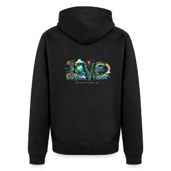 Le Jour de la Terre est chaque jour Climat Nature Environnement Terre - Veste à capuche bio Premium Unisexe - noir - Dos - Nico (187cm)