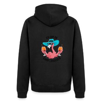 Festival de carnaval Costume de flamant rose de carnaval - Veste à capuche bio Premium Unisexe - noir - Dos - Nico (187cm)