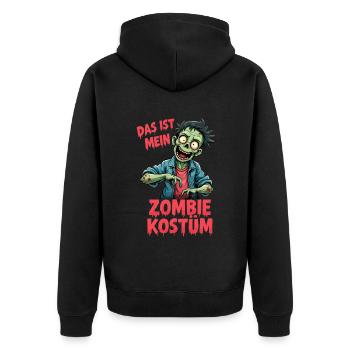 Zombie Disguise Carnival Boys - Unisex Premium Organic Zip Hoodie - black - Back - Nico (187cm)