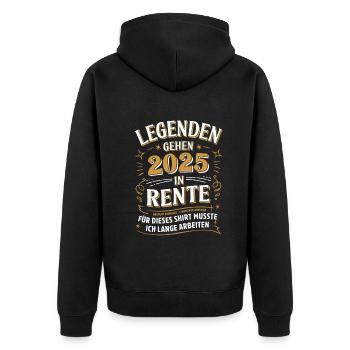 Cadeau Pension Homme Femme Pension Retraité 2025 - Veste à capuche bio Premium Unisexe - noir - Dos - Nico (187cm)