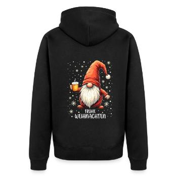 Noël Gnome Noël Tenue de fête de Noël drôle - Veste à capuche bio Premium Unisexe - noir - Dos - Nico (187cm)
