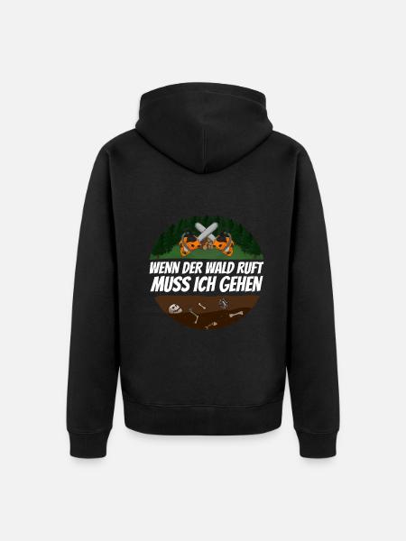 Holzfäller - Unisex Premium Bio Zip Hoodie - Schwarz