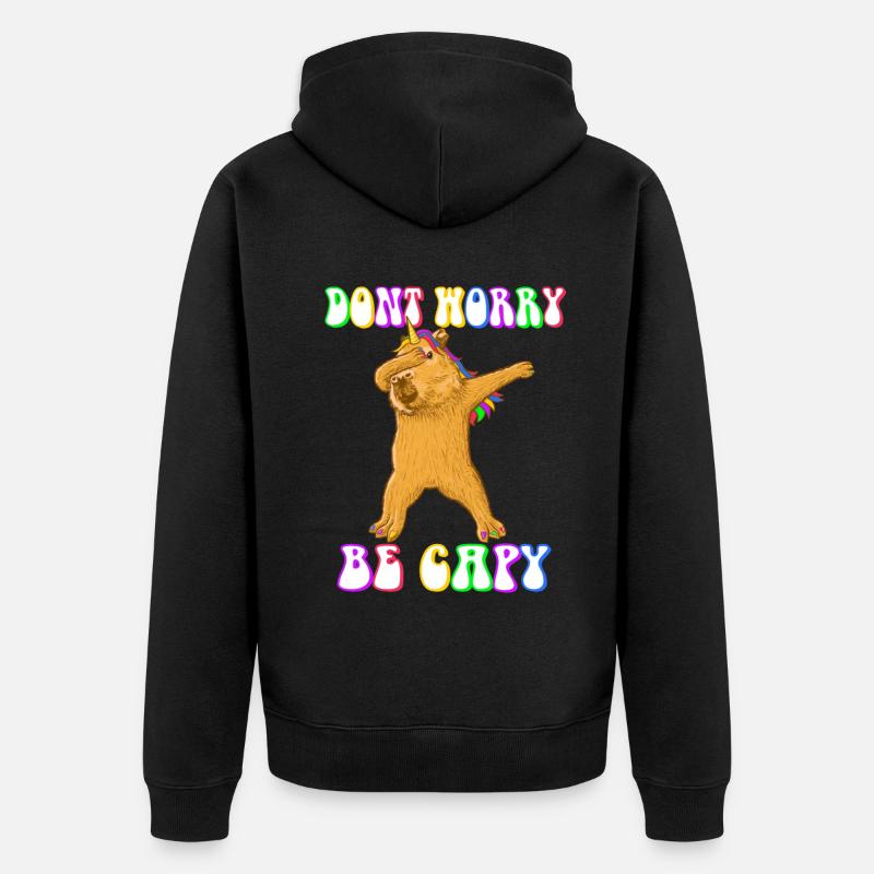 Capybara be Capy - Veste à capuche bio Premium Unisexe - noir