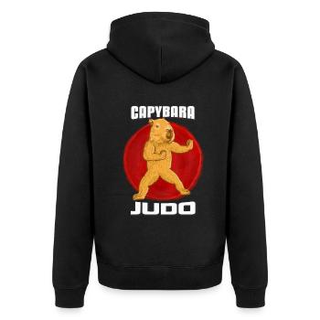 Capybara Judo - Veste à capuche bio Premium Unisexe - noir - Dos - Nico (187cm)