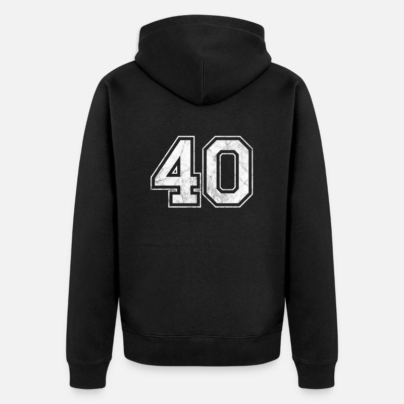 Numéro 40 - Veste à capuche bio Premium Unisexe - noir