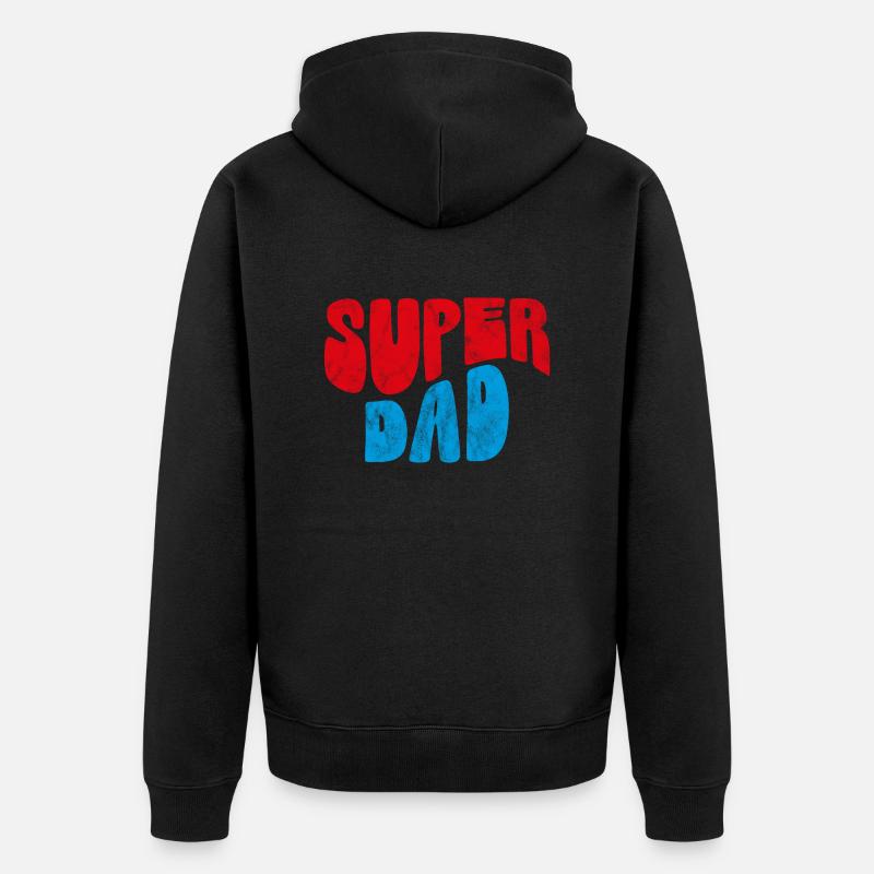 Super papa - Veste à capuche bio Premium Unisexe - noir
