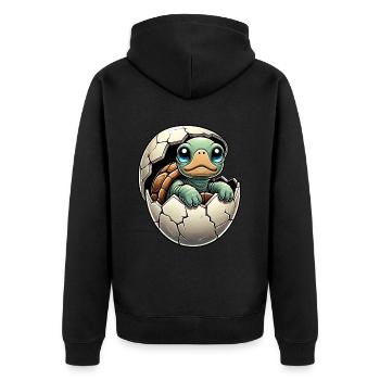 Easter turtle hatches cute colorful - Unisex Premium Organic Zip Hoodie - black - Back - Nico (187cm)