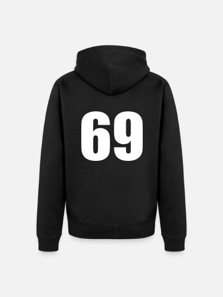 69 - Unisex Premium Organic Zip Hoodie - black