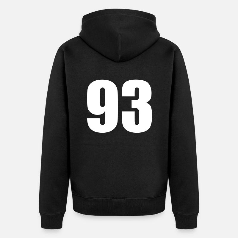 93 - Veste à capuche bio Premium Unisexe - noir