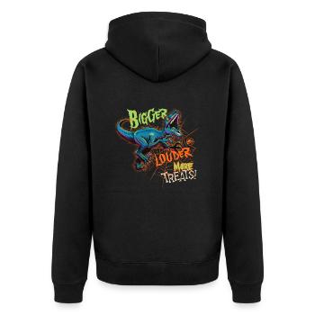Jurassic World Raptor Bigger Louder More Treats - Veste à capuche bio Premium Unisexe - noir - Dos - Nico (187cm)