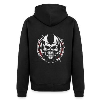 Totenkopf / Crâne - Veste à capuche bio Premium Unisexe - noir - Dos - Nico (187cm)