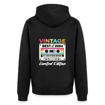 Best of 2004 - 20th Anniversary Limited Edition - Unisex Premium Organic Zip Hoodie - black - Back - Nico (187cm)