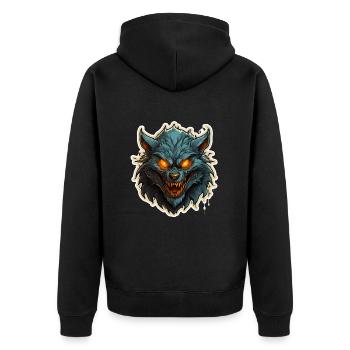 Halloween Werewolf - Unisex Premium Organic Zip Hoodie - black - Back - Nico (187cm)