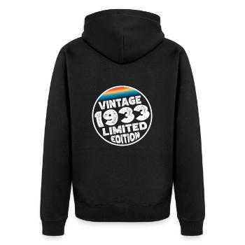 Édition limitée depuis 1933 Cadeau d’anniversaire - Veste à capuche bio Premium Unisexe - noir - Dos - Nico (187cm)