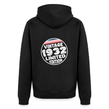 Édition limitée depuis 1932 Cadeau d’anniversaire - Veste à capuche bio Premium Unisexe - noir - Dos - Nico (187cm)