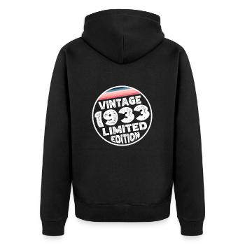 Édition limitée depuis 1933 Cadeau d’anniversaire - Veste à capuche bio Premium Unisexe - noir - Dos - Nico (187cm)