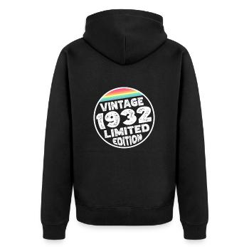 Édition limitée depuis 1932 Cadeau d’anniversaire - Veste à capuche bio Premium Unisexe - noir - Dos - Nico (187cm)