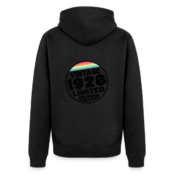 Édition limitée depuis 1928 Cadeau d’anniversaire - Veste à capuche bio Premium Unisexe - noir - Dos - Nico (187cm)