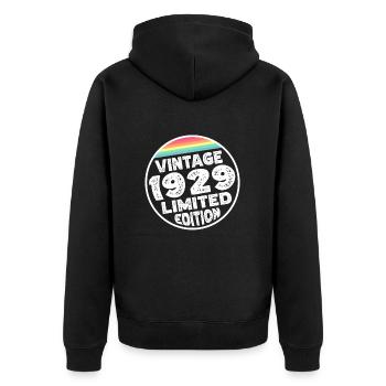 Édition limitée depuis 1929 Cadeau d’anniversaire - Veste à capuche bio Premium Unisexe - noir - Dos - Nico (187cm)