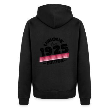 Unique depuis 1925 Edition Anniversaire Millésime 1925 - Veste à capuche bio Premium Unisexe - noir - Dos - Nico (187cm)