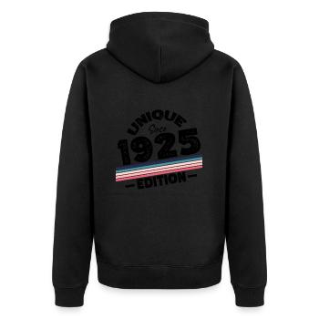 Unique depuis 1925 Edition Anniversaire Millésime 1925 - Veste à capuche bio Premium Unisexe - noir - Dos - Nico (187cm)