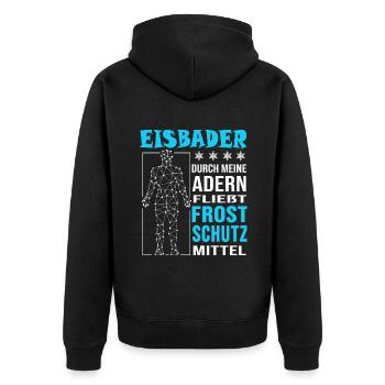 eisbader winterbader protection contre le gel résistante au froid - Veste à capuche bio Premium Unisexe - noir - Dos - Nico (187cm)