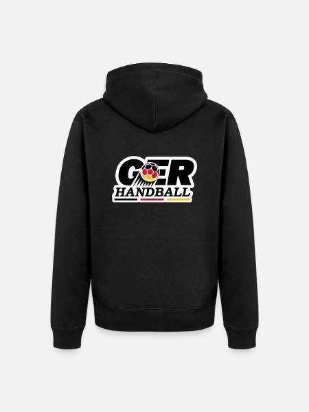 GERMANY HANDBALL PASSION - Unisex Premium Organic Zip Hoodie - black