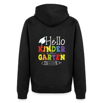 Bonjour L'école Maternelle - Veste à capuche bio Premium Unisexe - noir - Dos - Nico (187cm)