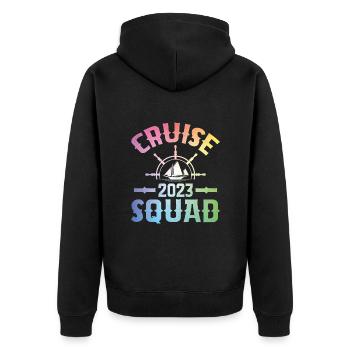 Cruise Group 2023 - Unisex Premium Organic Zip Hoodie - black - Back - Nico (187cm)