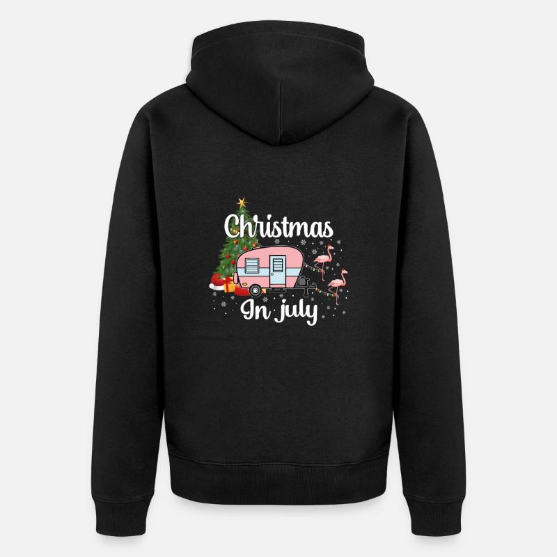 Weihnachten im Juli - Unisex Premium Bio Zip Hoodie - Schwarz